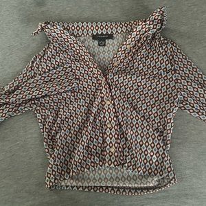 Funky Patterned Button Up Long Sleeve